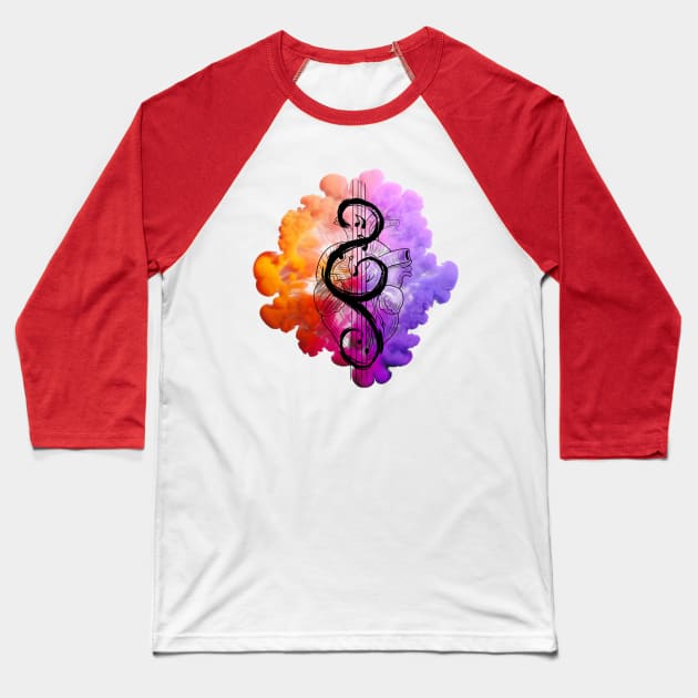Music of the Heart Baseball T-Shirt by ImSomethingElse